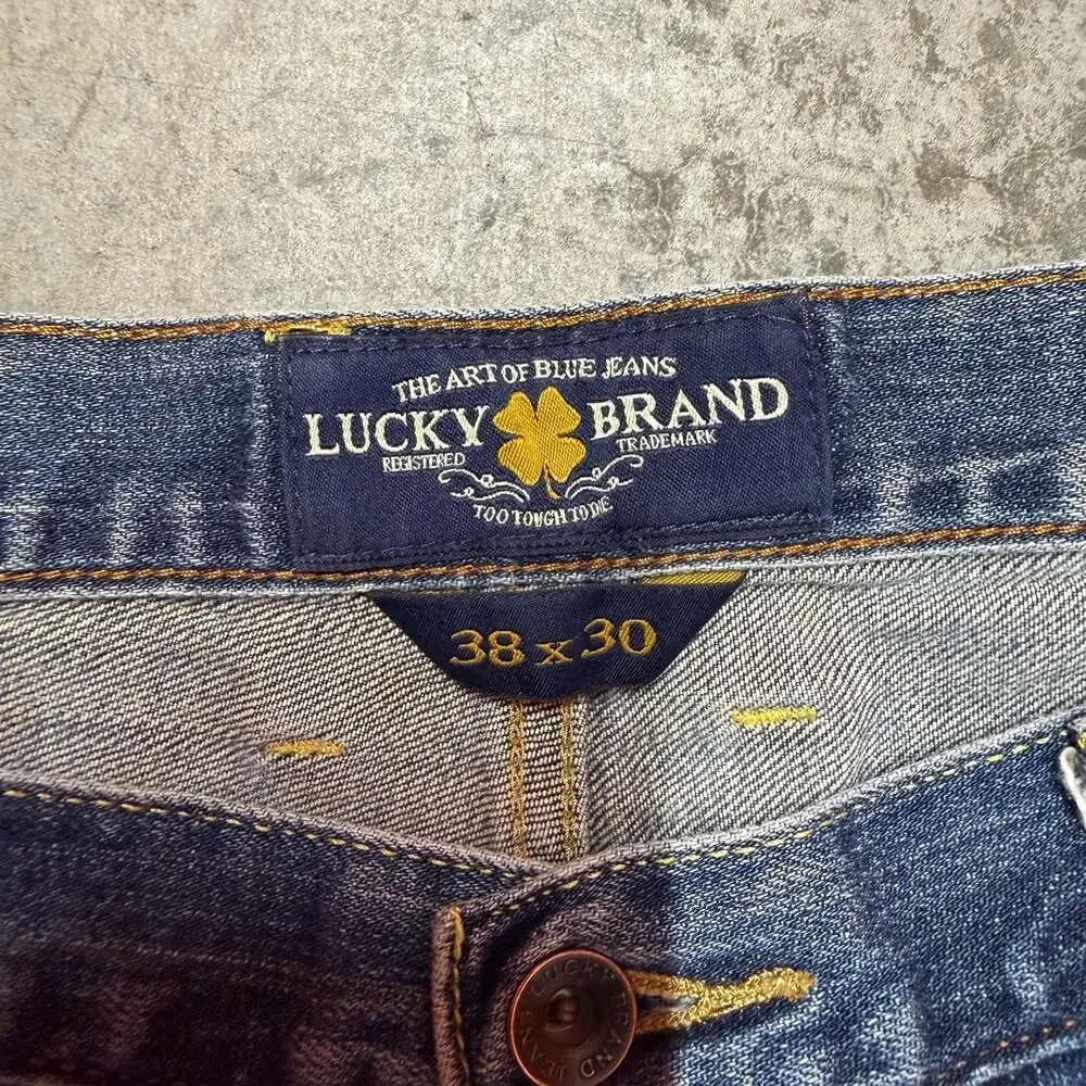 Lucky Brand 221 Original Straight Leg Blue Denim Jeans Men's 38x30